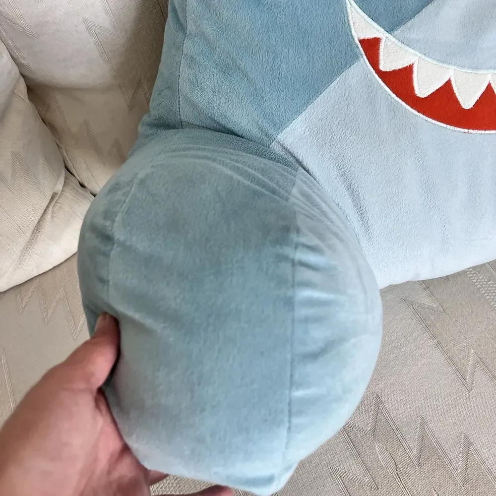 Shark Lounge/Reading Pillow Large 33x18” Kohls The Big One Kids Light Blue